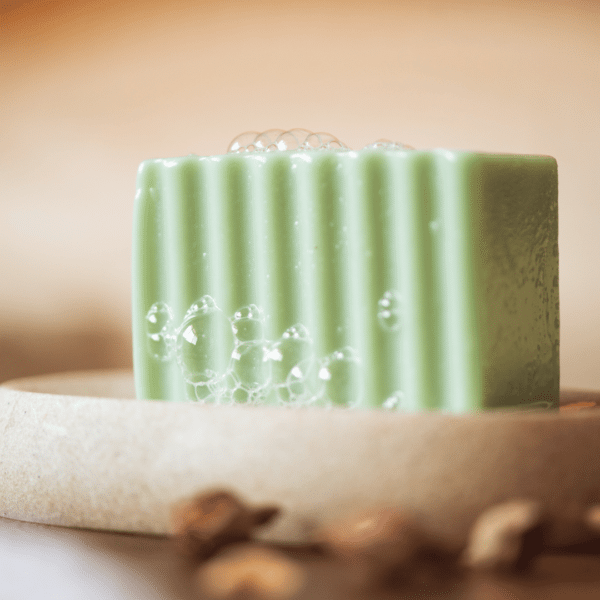 Heart Chakra Soap sitting soap dish | Shine Body & Bath