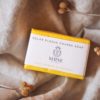 Solar Plexus Chakra Soap, wrapped on cream linen with dried flowers | Shine Body & Bath