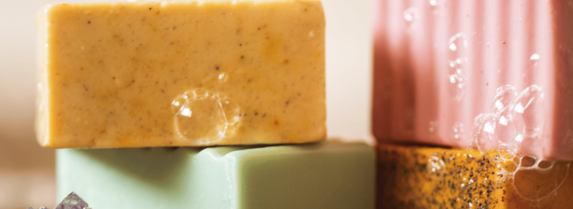 Group of chakra soaps unwrapped | Am I Creative | Shine Body & Bath Chakra Soap | Blog