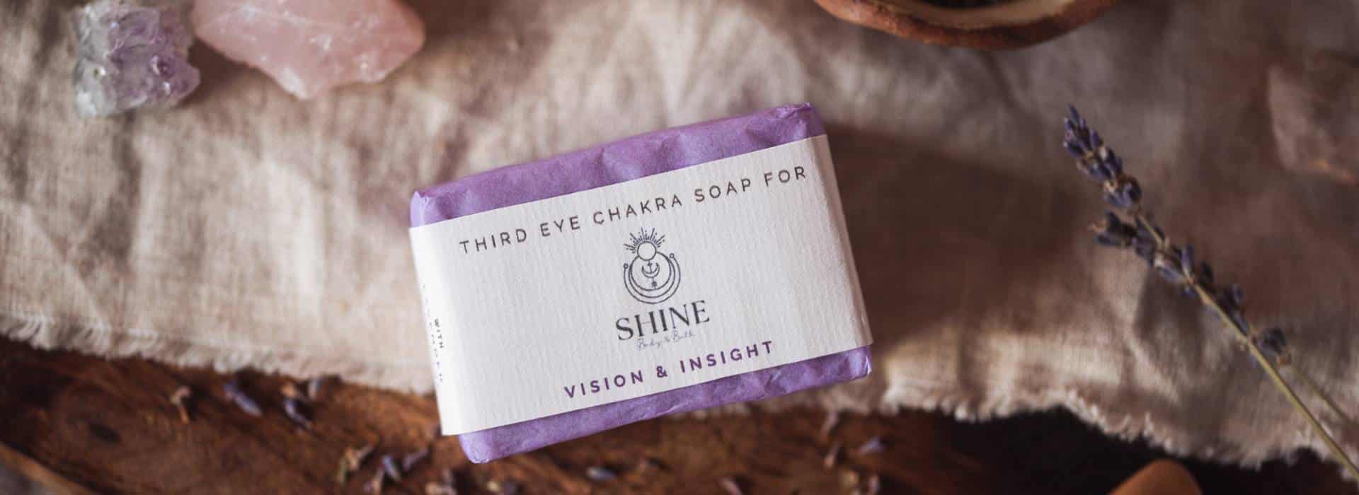 Third Eye Chakra Soap wrapped | 9 Different Ways to Use Shine Body & Bath Products | Blog