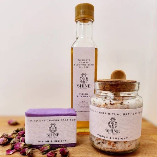 Third Eye Chakra Blooming Bath Oil, Ritual Bath Salts & Soap gallery image | Shine Body & Bath