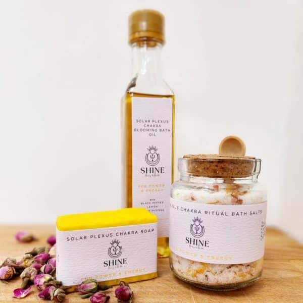 Solar Plexus Chakra Blooming Bath Oil, Ritual Bath Salts & Soap gallery image | Shine Body & Bath
