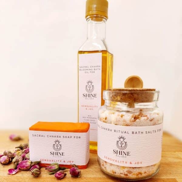 Sacral Chakra Blooming Bath Oil, Ritual Bath Salts & Soap gallery image | Shine Body & Bath