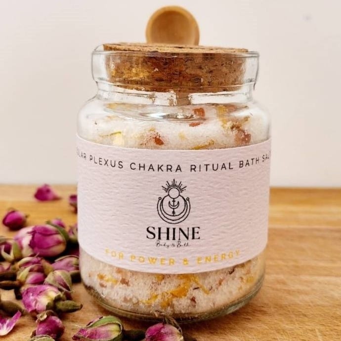 Solar Plexus Chakra Ritual Bath Salts - Jar feature image | Shine Body & Bath