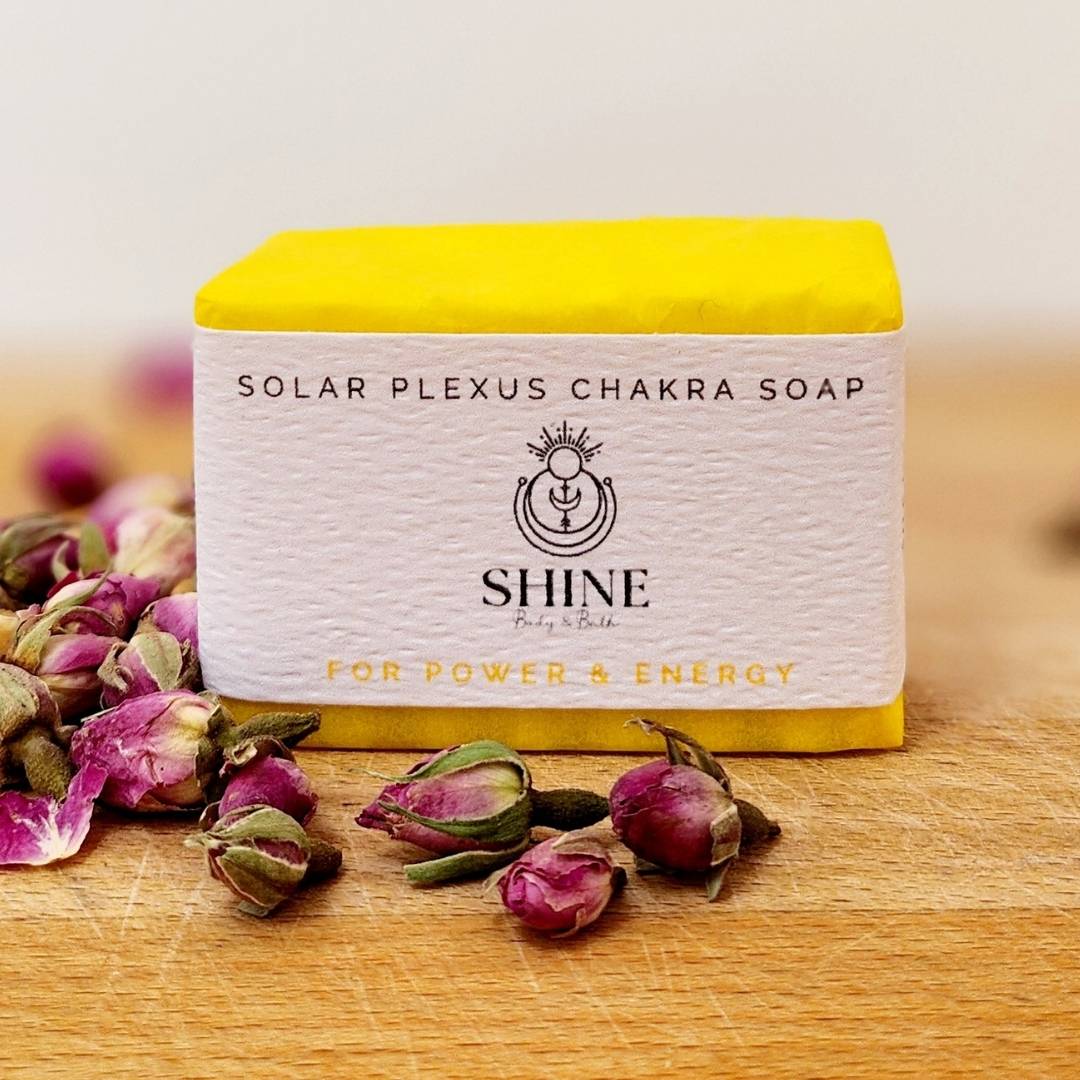 Solar Plexus Chakra Soap wrapped feature image | Shine Body & Bath