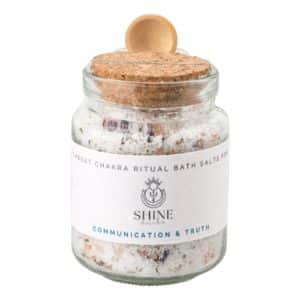 Throat Chakra Ritual Bath Salts - Jar feature image | Shine Body & Bath