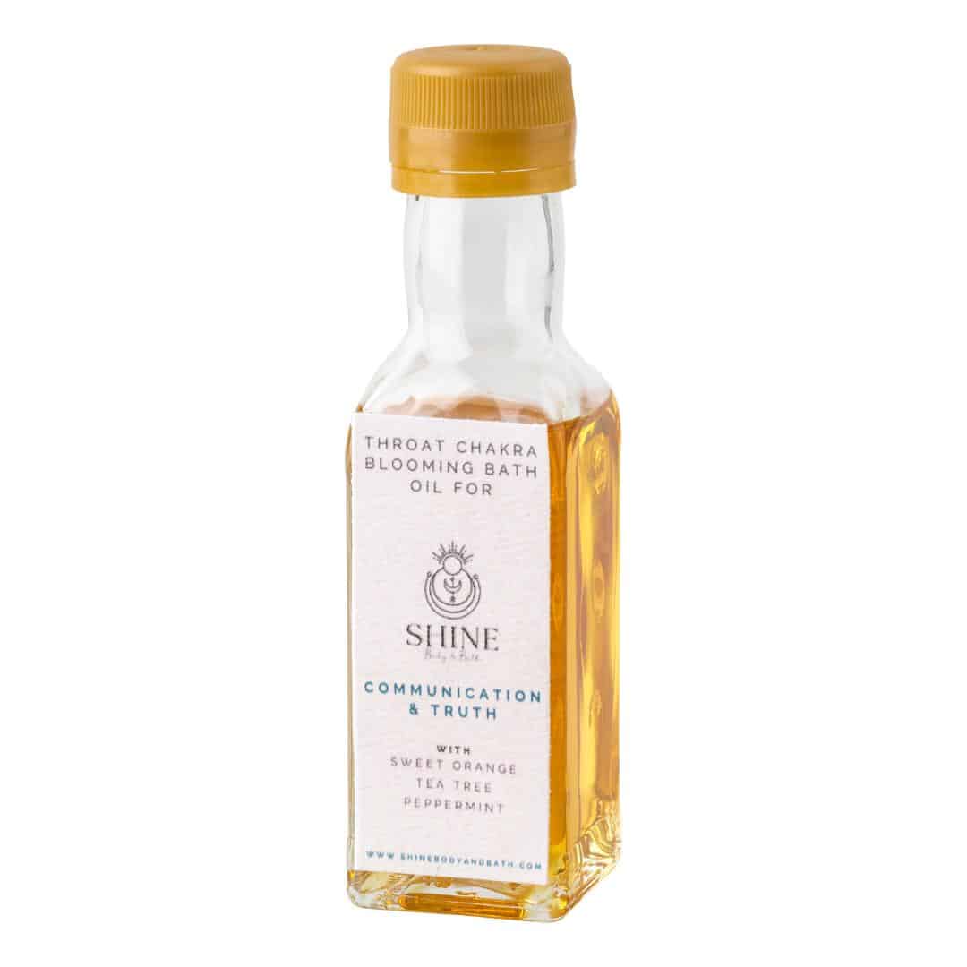 Throat Chakra Blooming Bath Oil feature image | Shine Body & Bath