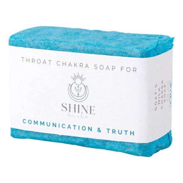 Throat Chakra Soap wrapped feature image | Shine Body & Bath