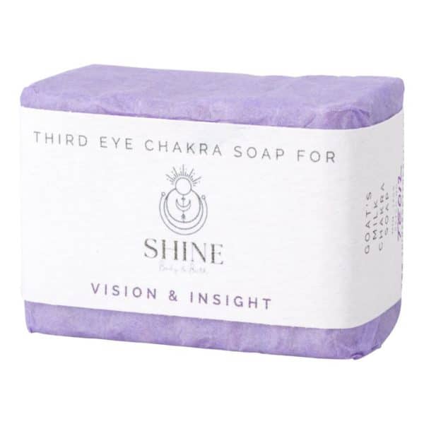 Third Eye Chakra Soap wrapped feature image | Shine Body & Bath
