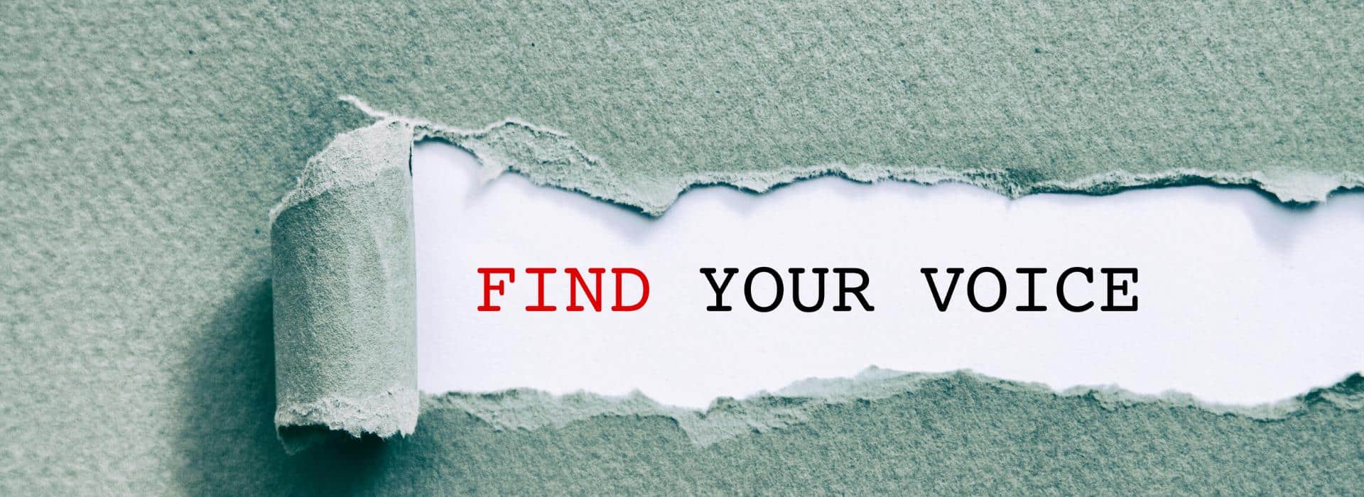 Essential Oils for Chakra Healing: Simple Scents to Balance Your Energy Blog | Torn paper revealing the words 'Find Your Voice'